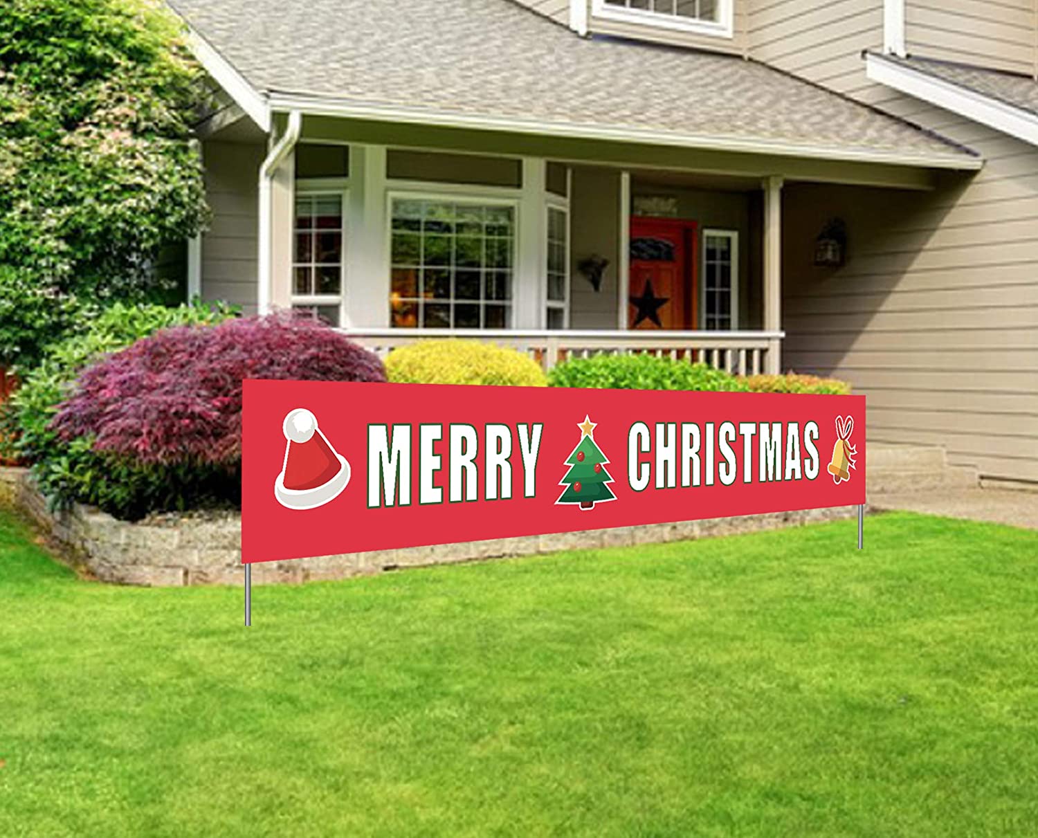 Amazon.Com: Merry Christmas Banner | Large Xmas Sign