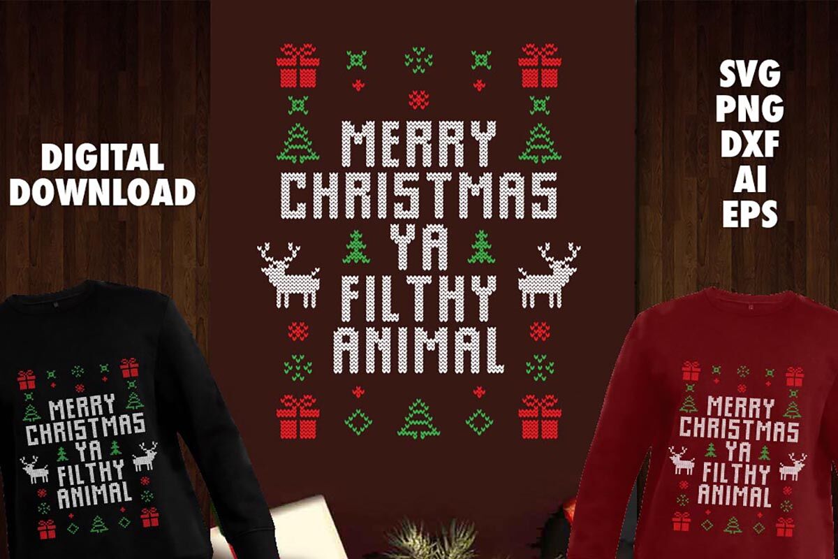 Amazon.Com: Merry Christmas You Filthy Animal Sweater