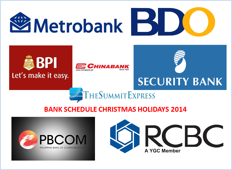 Bank Schedules For 2020 Christmas Holidays