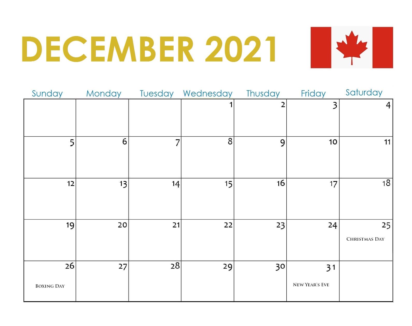 December 2021 Holidays In Us