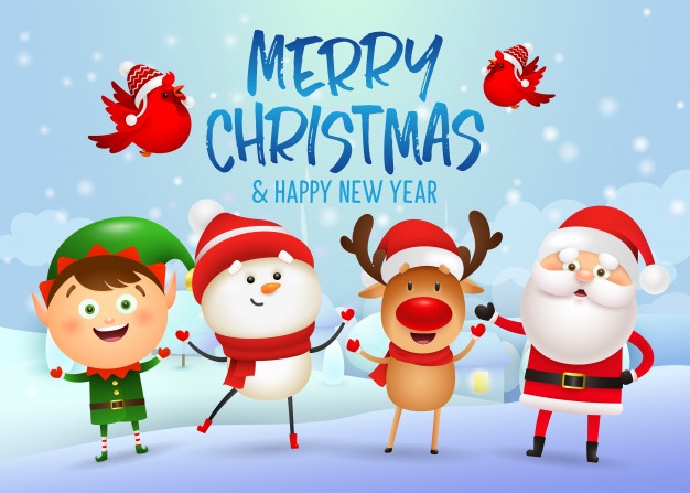 Free Vector | Merry Christmas And Happy New Year Banner Design