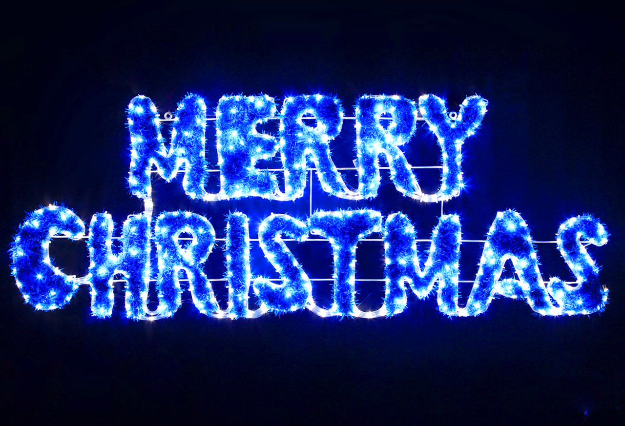 Large Outdoor Lighted Christmas Holiday Signs