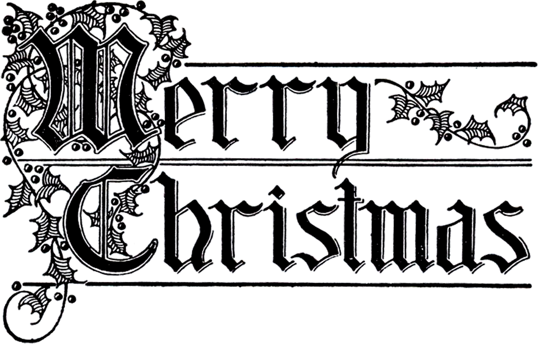 Merry Christmas Black And White Stock Photos & Images