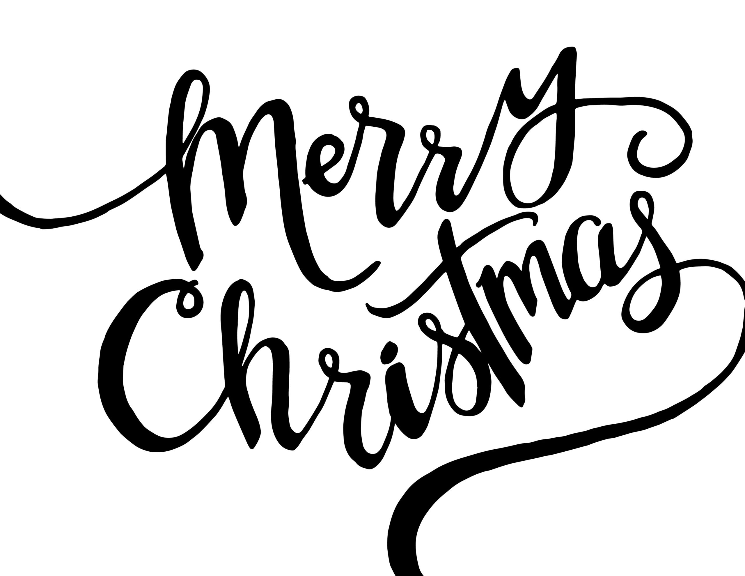 Merry Christmas Black And White Stock Photos & Images