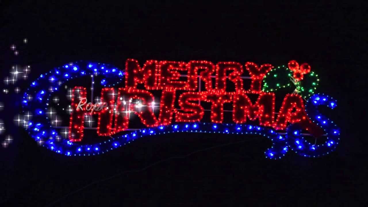 Merry Christmas Light Sign | Red Led Rope Light Sign