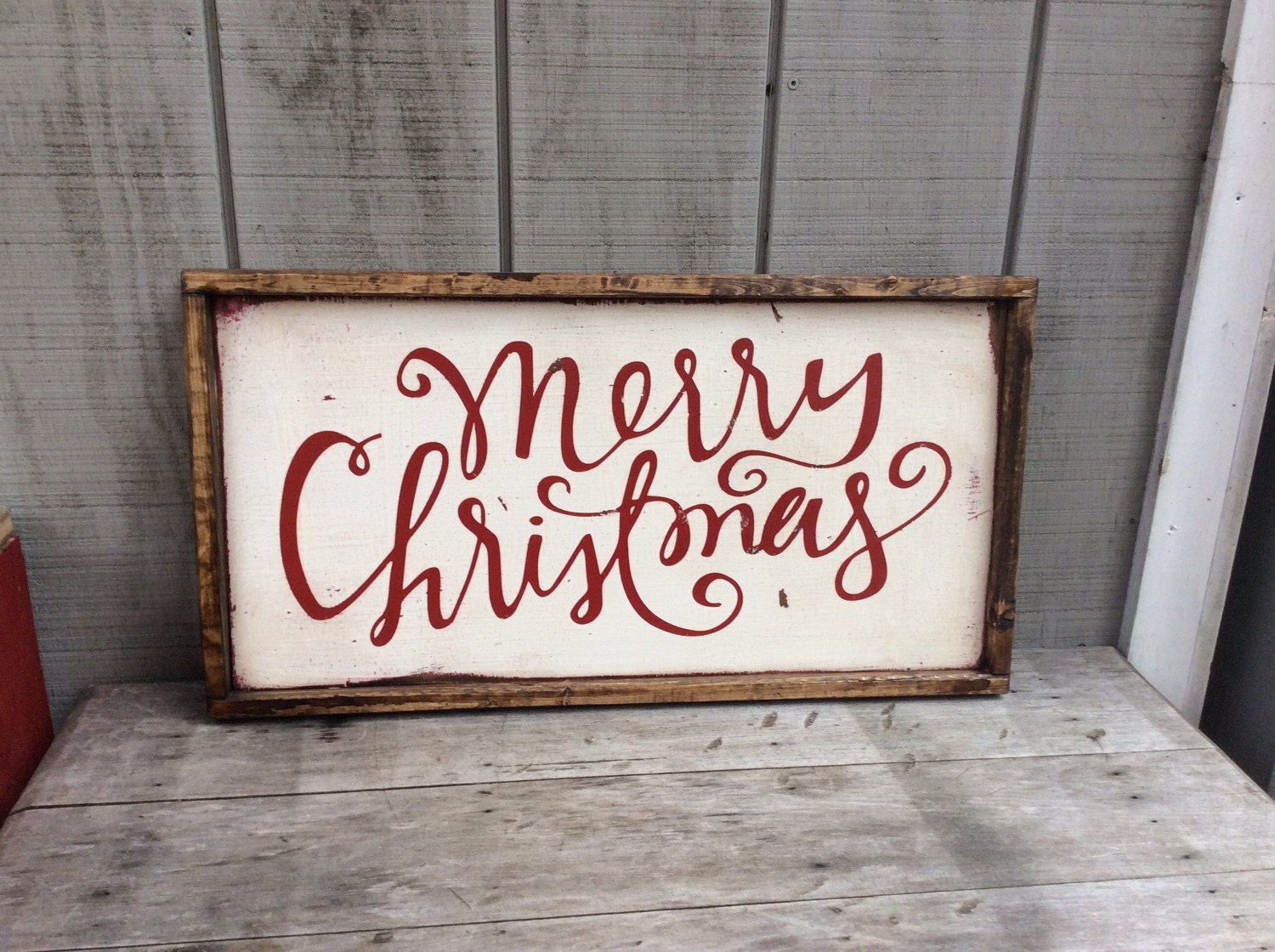 Merry Christmas Porch Sign | Etsy