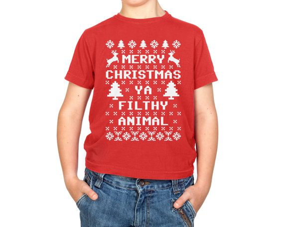 Merry Christmas Ya Filthy Animal Sweater | Etsy