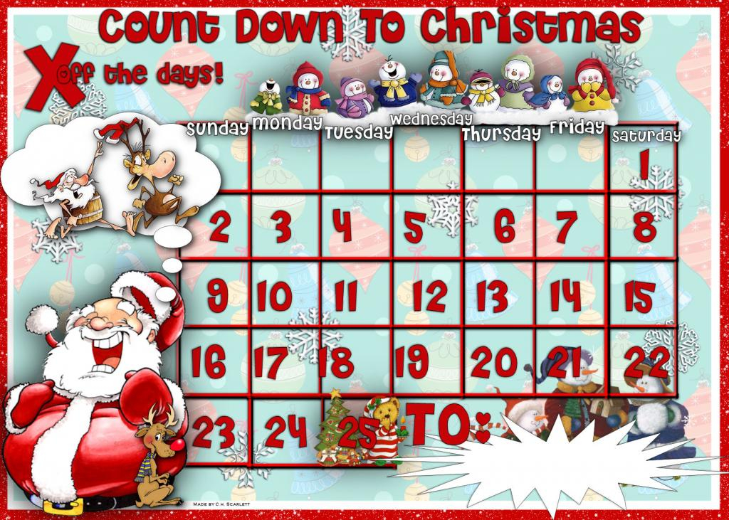 Printable Christmas Countdown Calendar 2021 – Calendar
